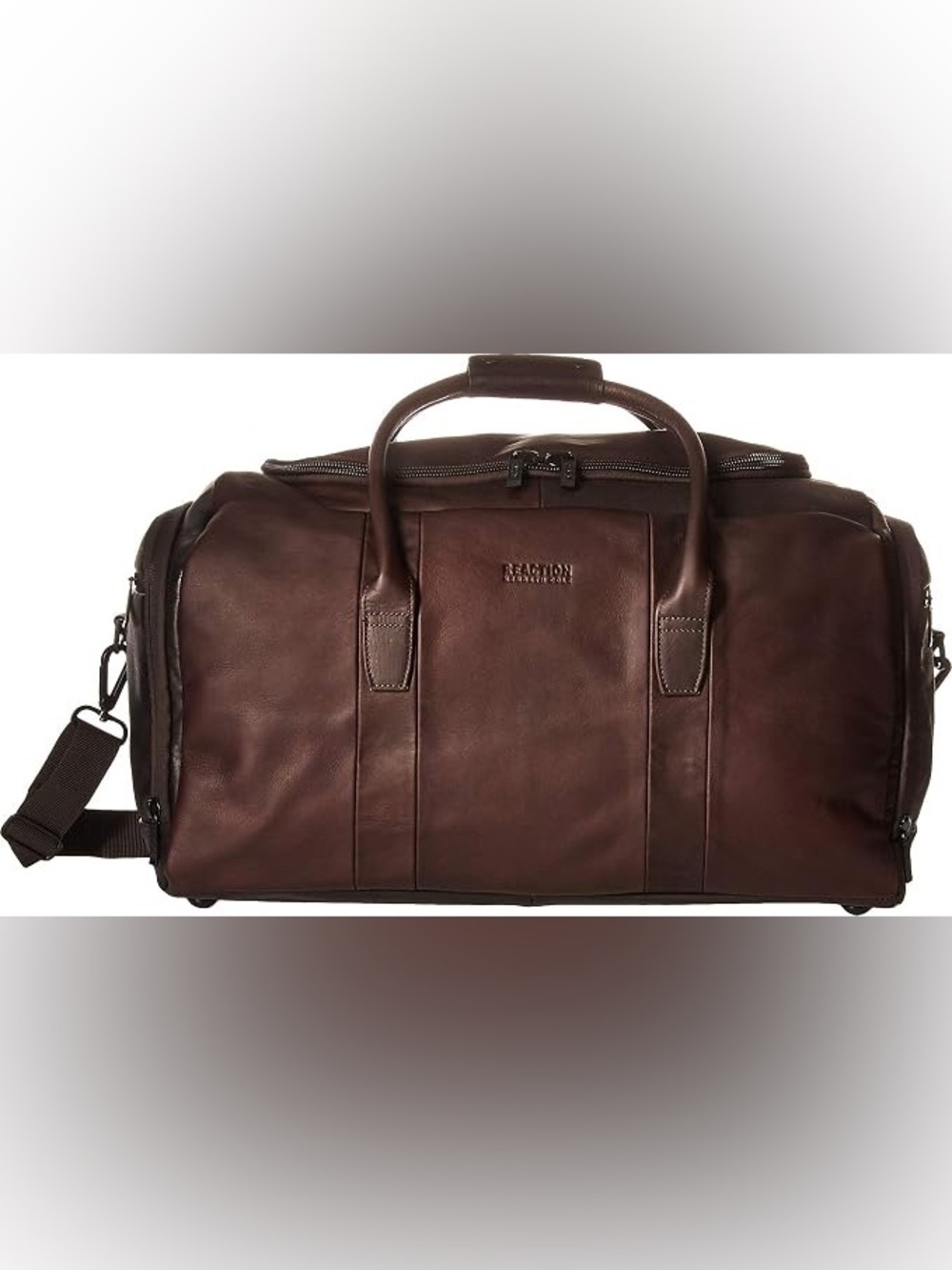 Full-Grain Colombian Leather Duffel Bag w/ Shoe Compartment – Brown Travel Bag